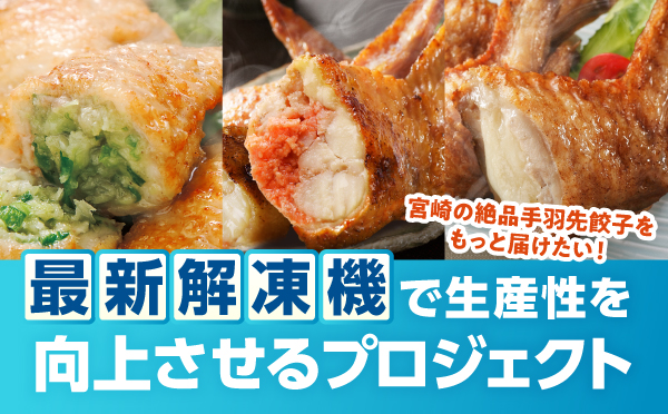 (株)ニッチフーズ「宮崎の絶品手羽先餃子をもっと届けたい！」プロジェクト